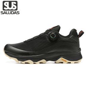 Saludas Randonnée Chaussures Men Outdoor Boa Lace System System Mountain Trekking Sneakers non glissant Chaussures de chasse à la jungle respirant 240415