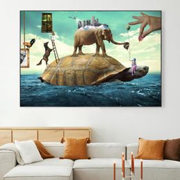 Salvador Dali Affiches Masterpiece surréalime Toile Peinture Résumé Art mural esthétique pour le couloir Room de bureau DÉCOR HOME