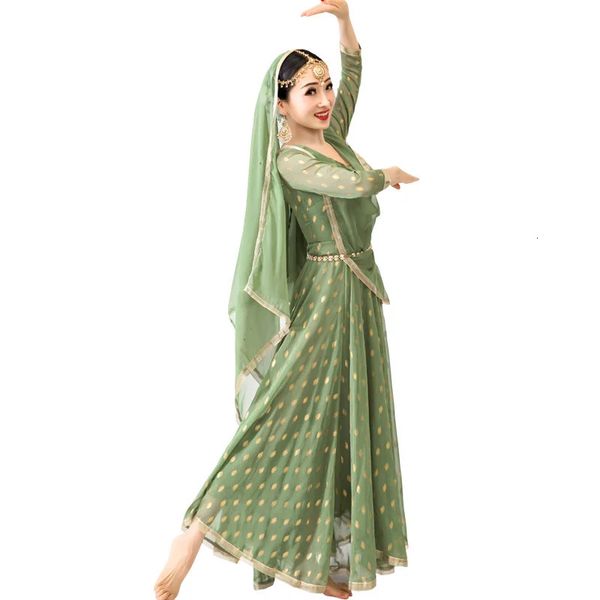 SALWAR KAMEEZ Robe Beau style ethnique Silk bronzing Indian Robe Indian Womens Sari Anna Dance Performance 240418