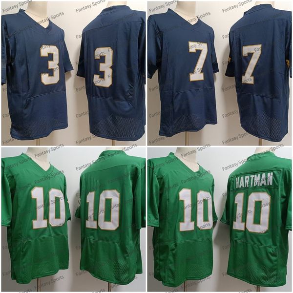 Sam Audric Hartman Estime College Jerseys Kelly Green Classic Navy Mesh Jersey Masculino