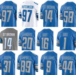 Sam LaPorta Zonovan Knight Craig Reynolds Josh Reynolds Jameson Williams Alex Anzalone Tracy Walker III Kerby Joseph Jack Campbell Derrick Barnes voetbalshirt