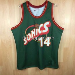 Sam Perkins Custom Champion Jersey Nieuw gestikte Custom elk naamnummer XS-6XL Basketball Jersey