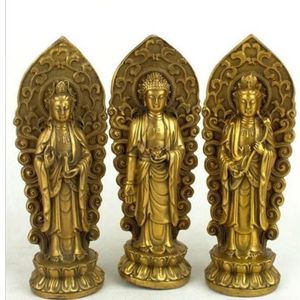 Sam West cuivre Bouddha Amitabha mahasthamaprapta Avalokiteshvara Bouddha227h