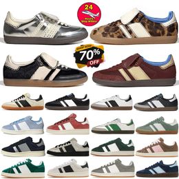 Diseñador de baloncesto de Sambaba Gales Bonner Plataforma Casual Shoes Men Women Training Sneakers Indoor Suede Low Top Maroon Maroon Golf Gom Golf Trainers