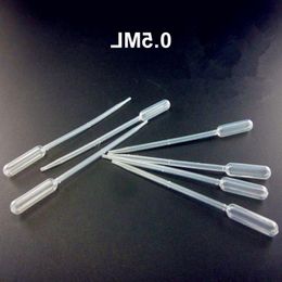 Sambette 500 pièces/lot 05ML Pipettes jetables en plastique gradué Pasteur Pipette compte-gouttes polyéthylène 1ML 2ML 3ML 5ML disponible Hfoli