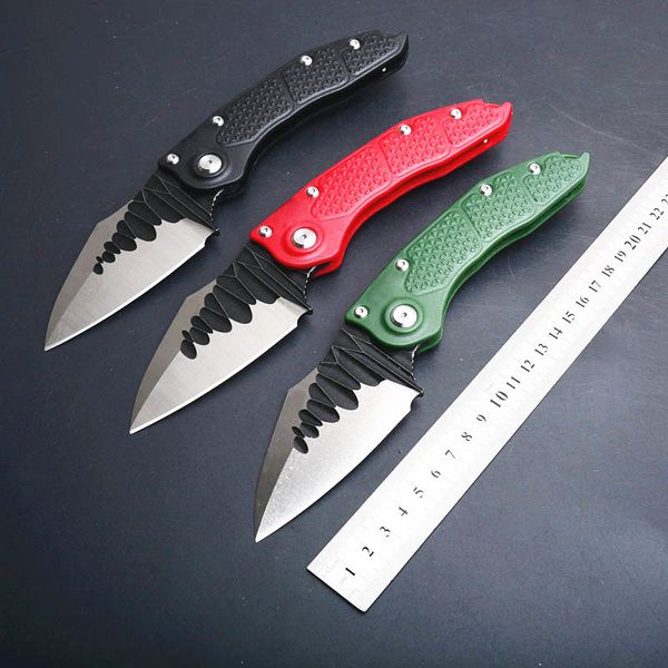 Cuchillos Samier Custom Stitch II DOC, cuchillo plegable de bolsillo D2, hoja satinada de nailon y mango de fibra de vidrio, herramientas tácticas