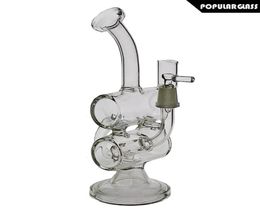 SAML 20CM de haut plate-forme pétrolière narguilés recycleur bong verre fumer tuyau d'eau taille du joint 144mm PG50403254162