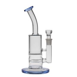 SAML 23-24cm Tall Heavy Glass Bong Hookahs Inline Perc Tuberías de agua Dab rig Honeycomb Bubbler tamaño de junta 14.4mm y 18.8mm PG3056