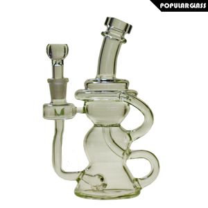 SAML 20 cm Tall Klein Bong Hookahs Glas Dab Rigs Water Roken Pijp Olie Rig Recycler Joint Size 14.4mm PG5125