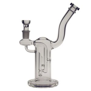 Bomba de difusión de 26 cm de altura Bong Hookahs con bola de salto Pipa de agua para fumar Medio círculo Cuello doblado Dab Rigs Tamaño de la junta 18.8 mm SAML GLASS PG3006