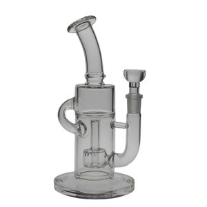 SAML Klein Bong Narguilés Dab Rig Recycleur De Verre Fumer Fleur Tuyau D'eau Joint Clair Taille 14.4mm FC-198