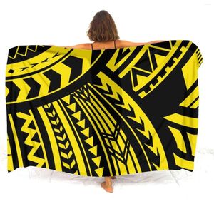 Samoa Soft Sarong Tribe Design One-Piece Wrap Robe personnalisé Polynésien Imprimer Summer Seaside Resort Swimsuit Matchsuit