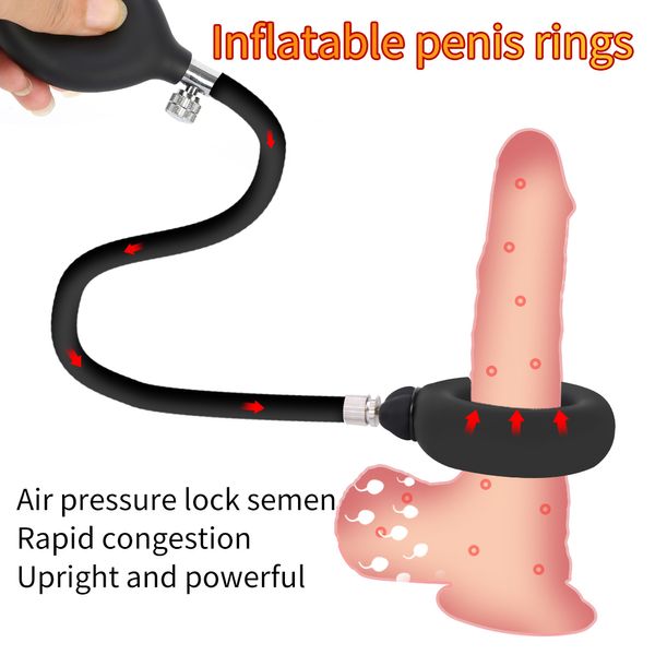 Samox inflar anillos para pene juguetes sexy para hombres masturbadores accesorios exóticos pene erección adultos 18 hombres