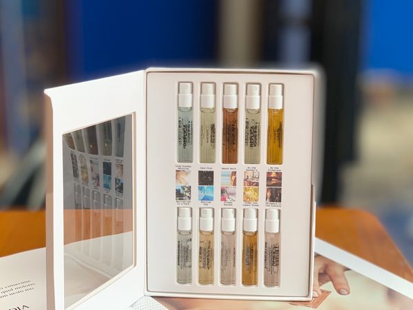 Échantillon de parfum 1,5 ml avec 10 pièces coffret cadeau Jazz Club près de la cheminée Lazy Sunday Morning EDT 10 en 1 parfum vaporisateur Cologne odeur longue durée en stock