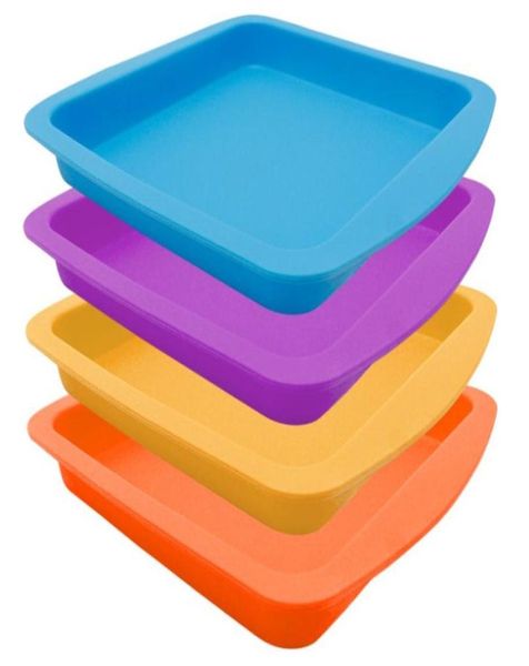 Échantillon de silicone de profondeur Pan 8quot carré grand huile de concentré de silicone sans bâton Bho Conteneurs Silicone Tray5046599