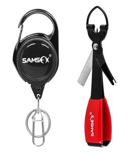 SAMSFX Quick Knot Deping Tool Fly Fishing 4 In 1 Clippers Nipper Snips Tie Fast Nail Knotter Tyer Fish Tools Combo W Zinger Retrac4106393