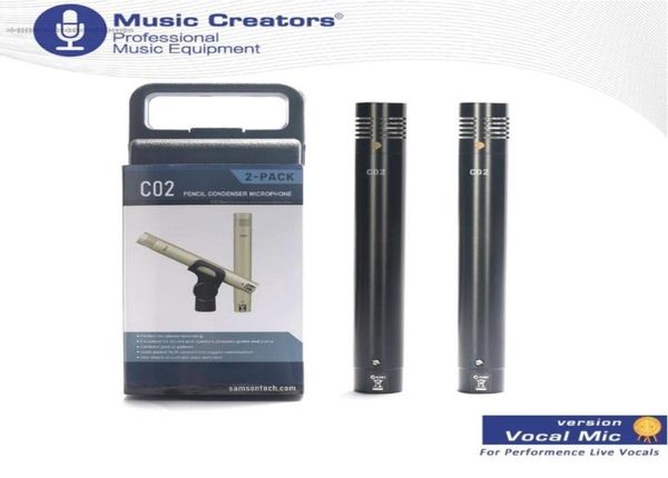 Samson C02 C 02 O2 One Par Condenser Micrófono Smalldiaphragm Suspension Clip Piano Mic Pencil Type35270436654274