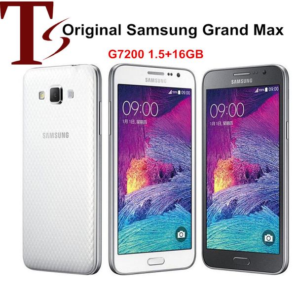 Samsung Galaxy Grand Max G7200 Quad Core 1,5 Go 16 Go rom 13MP 5,25 pouces 4G LTE Dual SIM Téléphone portable remis à neuf