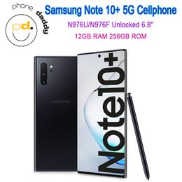 Samsung Galaxy Note 10 Plus mobiele telefoon N976U N976F 6.8 "256ROM 12GB RAM Exynos Originele Android Mobilephone met Spen