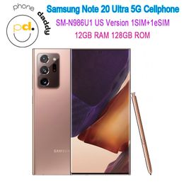 Samsung Galaxy Note 20 Ultra 5G Cell teléfono N986U1 N986B/DS 12GB RAM 128/256GB OCTA Core Snapdragon original Android MobilePhone