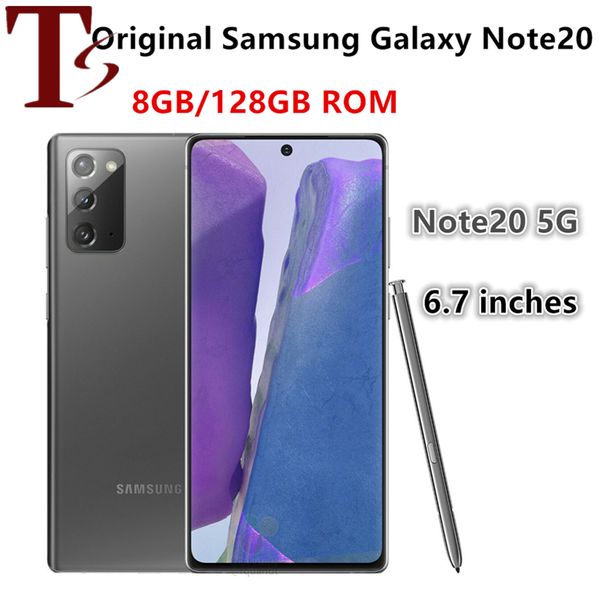 Samsung Galaxy Note20 Note 20 5G N981U1 6.7 8GB RAM 128GB ROM Octa Core Snapdragon 865plus NFC Teléfono celular desbloqueado original POST gratis