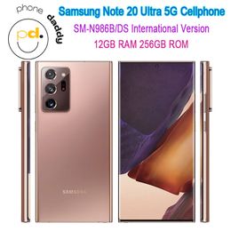 Samsung Galaxy Note20 Ultra 5G nota 20U N986U1 N986B/DS 12GB RAM 128/256GB Core Snapdragon original Desbloqueado Android Cell teléfono celular