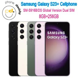 Samsung Galaxy S23 + SM-S916B / DS 6,6 "ROM 256 Go 8 Go Snapdragon 8 Gen 2 NFC Triple Caméra OCTA Core Core Original Samsung 5G Téléphone Dual Sim