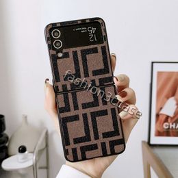 Samsung telefoonhoesjes voor Galaxy Z Fold 4 5 Z Flip5 3-delig opvouwbare luxe designer hoes met klassieke anti-valbescherming harde hoes