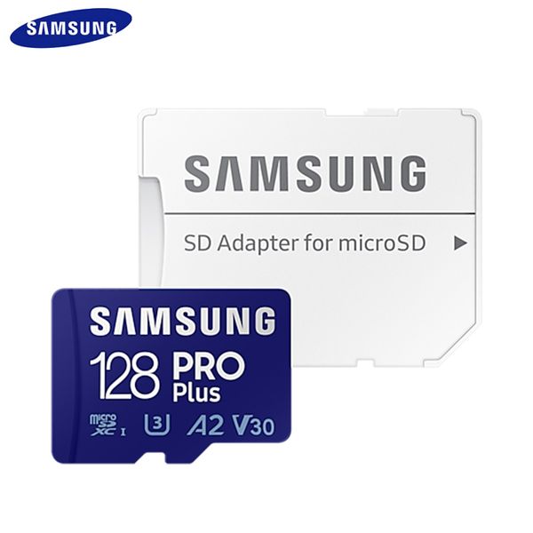 Samsung Pro Plus avec lecteur de carte Flash Micro SD 128 Go 4k U3 V30 Memory Carte 256 Go 512 Go TF / SD Carte pour le drone Téléphone