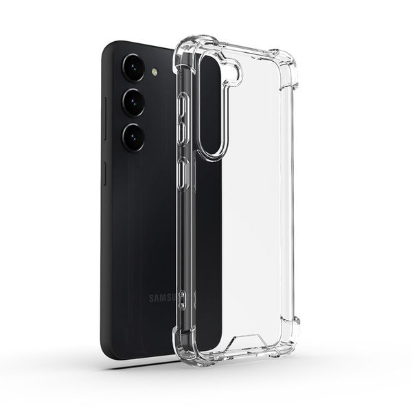 Samsung S23 Case Slim Clear Case Hard Acrylic Back Hybrid Soft TPU Bumper Phone Cover pour Galaxy S23 ultra S22 S21 S20 Plus Note20 M51 A71