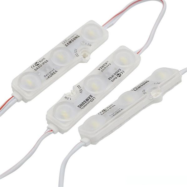 Módulos LED Samsung SMD5630 con lente Caja de luz Módulo de inyección de señal Impermeable IP65 3M Cinta adhesiva trasera 180-200lm 1.5W