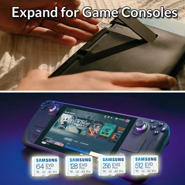 Samsung Wholesale 5PCS EVO Plus Micro SD Card Memory Carte 64 Go 128 Go 256 Go 512 Go TF Flash pour Nintendo Steam Deck Tablet Camet