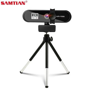 Samtian 2K 4K Full HD Webcamera 1080P Mini Cam Autofocus Cam Microfoon PC Computer Laptop Games Video Voice Cam