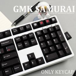 Samurai Minimalist Black Keycap 127 Touches Gravure Et Teinture PBT Cherry Profile Keycaps Pour Clavier Mécanique Japonais