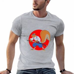 samouraï écureuil T-Shirt vêtements d'anime plaine douane hommes t-shirts graphiques hip hop T1tD #