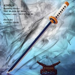 Samurai Sword Blocys Blocs Ninja Blade Katana Japanese Anime papillon Nichirin Knife Bricks Children Toys for Adult