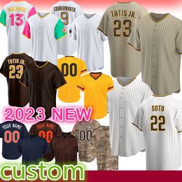 2023 Baseball Wear Maillots 22 Juan Soto Femme Jeunesse 23 Fernando Tatis Jr 1 Trent Grisham Manny Machado 7 Kim Jake Cronenworth Xander Bogaerts Luis Campusano