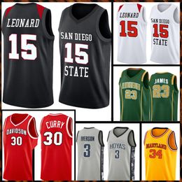 San Diego State Aztecs College Kawhi 15 Leonard Jersey NCAA 30 Curry 35 Durant 23 James LeBron basketbalshirts 99 88