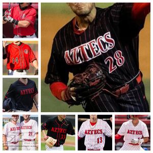 Maillot de baseball du San Diego State College Josh Quezada Dylan Hawkes Sammy Kahler tous cousus Hommes Femmes Maillots Omar Serrano Chris Canavan Connor Abadie