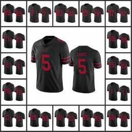San Francisco''49ers''Men 99 Javon Kinlaw 5 Trey Lance 11 Brandon Aiyuk 85 George Kittle Femmes Jeunes Noir Custom Vapor Limited Jersey