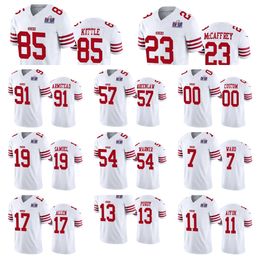 San Francisco''49ers''Men Dames Jeugd Super''Bowl''LVIII Charvarius Ward George Kittle Christian McCaffrey Deebo Samuel Custom White Vapor FUSE Jersey