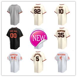 San Francisco Custom Giants Baseball Jerseys 13 Austin Slater 2 Jorge Soler 31 LaMonte Wade Jr. 5 Mike Yastrzemski 58 Nick Avila 75 Camilo Doval 45 Kyle Harrison