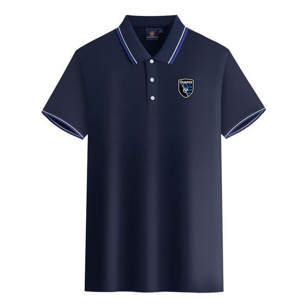 San Jose Earthquakes hombres y mujeres Polos algodón mercerizado manga corta solapa transpirable camiseta deportiva LOGO se puede personalizar