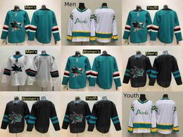 Maillots de hockey des Sharks de San Jose 65 Erik Karlsson 39 Logan Couture 11 Luke Kunin 38 Ma rio Ferraro 9 Jacob MacDonald 18 Andreas Johnsson 47 Ja