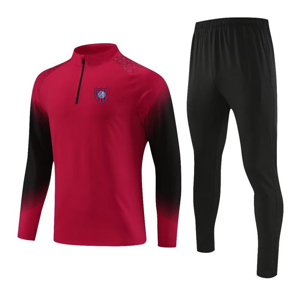 San Lorenzo de Almagro Vêtements de sport de loisirs pour hommes vêtements de sport de plein air adulte semi-fermeture éclair sweat-shirt respirant jogging décontracté costume à manches longues