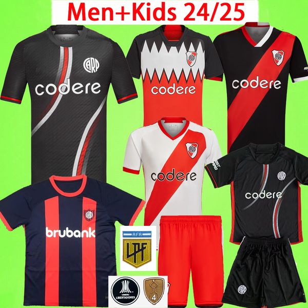 San Lorenzo River Plate Soccer Jerseys Third 2024 2025 Men Kids Kit 24 25 Camiseta de Futbol de la Cruz Beltran Borja Solari Simon Football Shirts Fans Player Version