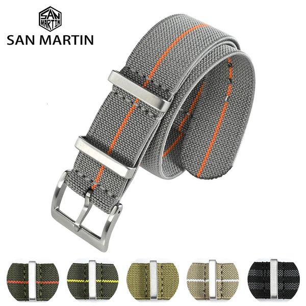 Bracelet de montre San Martin 20mm 22mm bracelet de montre militaire pilote type universel troupes de sport sac de parachute bracelet de montre bracelet en nylon 220507