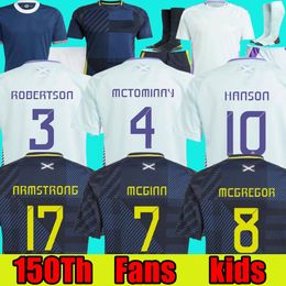 2024 Écosse Home Away Soccer Jersey Edition spéciale McGinn Tierney Football Shirt Dykes McGregor Kids Kit Robertson 24 25 150th Anniversar Robertson