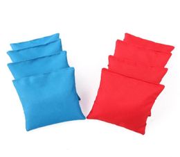 Bolsa de arena 8pcs 10x10 cm Bolsas de frijoles de maíz Conjunto de equipos de entrenamiento de tela de maíz para el aire para el juego de lanzamiento de agujeros al aire libre8017607