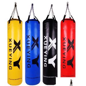 Sac de sable Adt suspendu entraînement Sanda Arts martiaux Muay Thai Taekwondo sac de sable creux solide boxe 120 cm soulagement 230608 livraison directe S Dhzhq